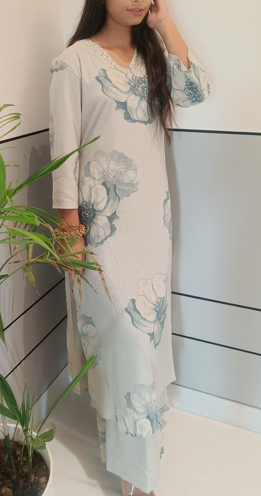 Printed Cotton Ethnic Coord Set