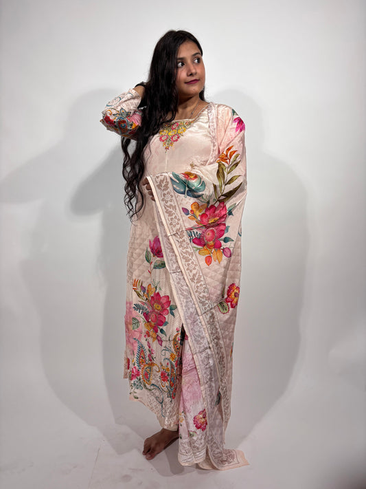 The Rose Garden Silk Suit Set