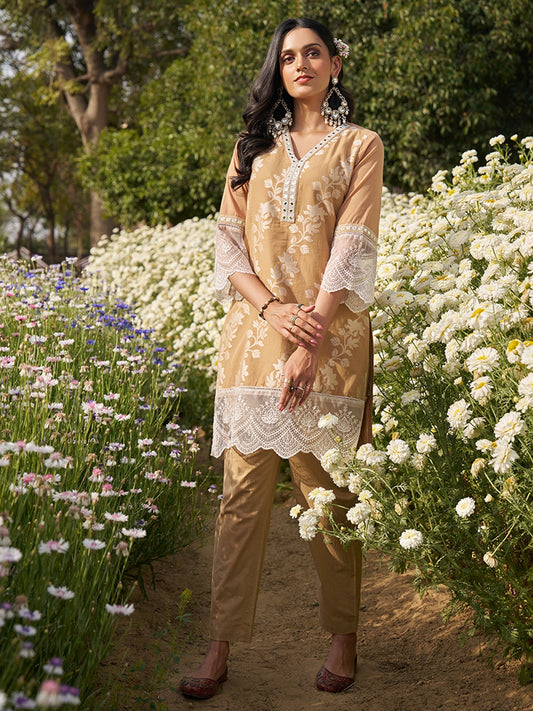 Rayon Cotton Ethnic Coord Set