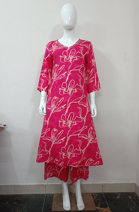 Printed Cotton Ethnic Coord Set