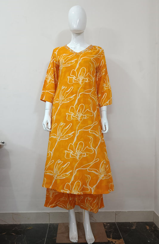Printed Cotton Ethnic Coord Set