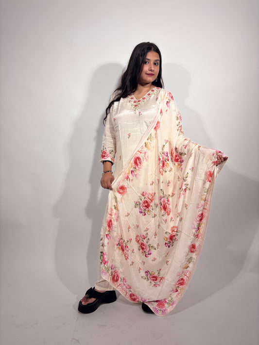 The Floral Dream Silk Suit Set