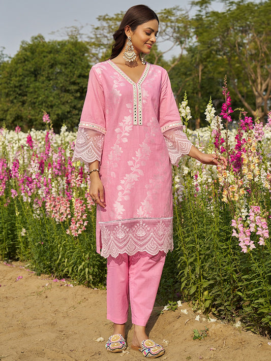 Rayon Cotton Ethnic Coord Set